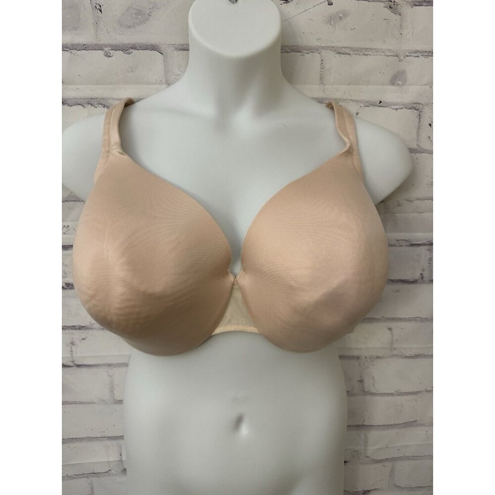 Cacique Size 44F Lightly Lined Full Coverage Underwire Beige Bra